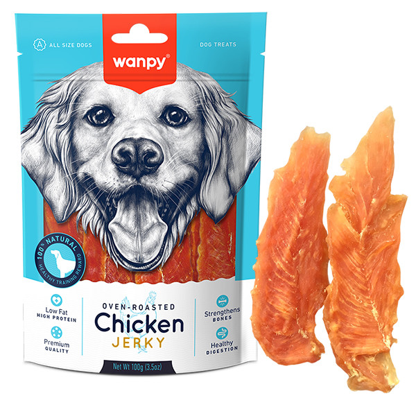 Wanpy Chicken Jerky ВАНПІ КУРЯЧЕ ФІЛЕ В’ЯЛЕНЕ ласощі для собак Київ - фото 1
