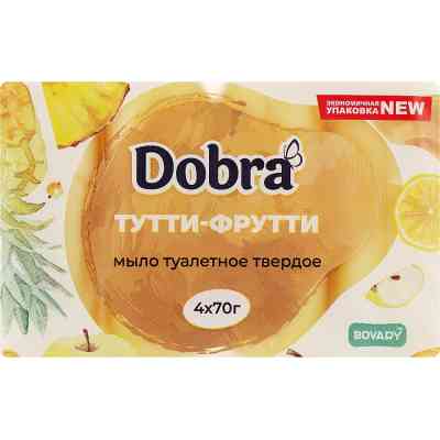 Твердое мыло Dobra Тутти-фрутти 4 x 70 г (4820195504161) Винница