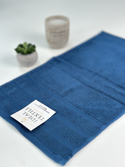 Полотенце махровое Ideal Textile Косичка однотонное плотность 500 г/м2 30х50см (56860726) Темно-сині Черновцы - изображение 1