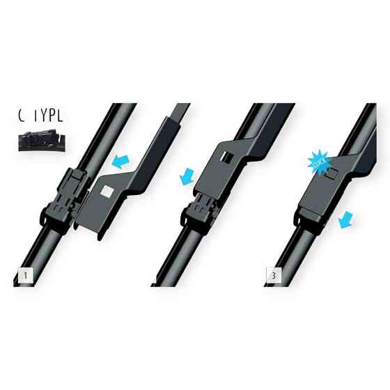 Щетки oximo модельные безкаркасные (к-т 2шт) c-type 650 + 350 мм дворника Мукачево