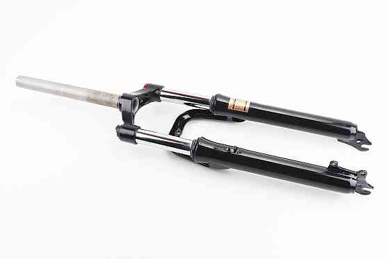 Вилка 26 "амортизаційна, без різьби 1-1/8" (28,6мм), шток 260мм, з ходом 75мм, Disk-brake, M Lockout, чорна LJ-644 Київ