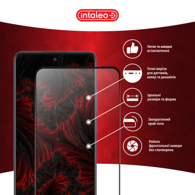 Стекло защитное Intaleo Full Glue Oppo A80 Black (1283126598777) Винница - изображение 3