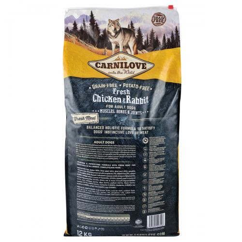Корм сухий Carnilove Fresh Chicken and Rabbit for Adult dogs для дорослих собак усіх порід з куркою та кроликом 12 кг Київ - фото 4