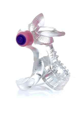 Эрекционное кольцо - Tongue Vibro CockRing Clear Sex Aura Киев