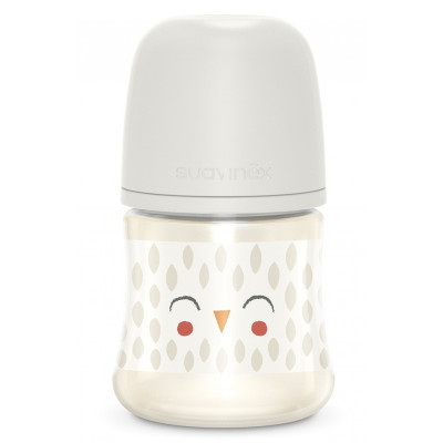 Пляшечка для годування Suavinex Bonhomia, повільний потік, 150 мл біла (307833) Вінниця - фото 1