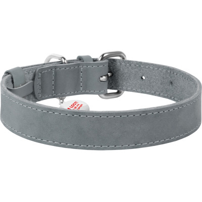 Ошейник для животных WAUDOG Classic кожаный 12 мм х 19-25 см серый (020111) Винница - изображение 2