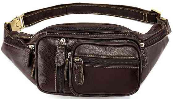 Поясна cумка об'ємна чоловіча Vintage 14860 Коричнева Київ