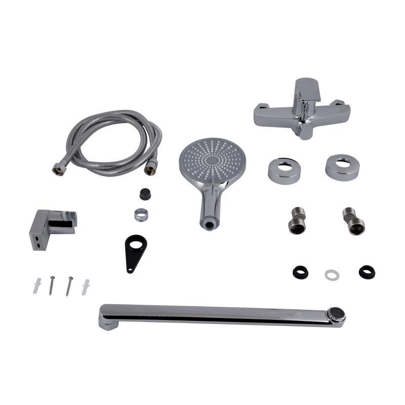 Смеситель для ванны с поворотным изливом, c душевым гарнитуром Qtap Stenava New QTSTE2601CRM45536 Chrome Харьков - изображение 7