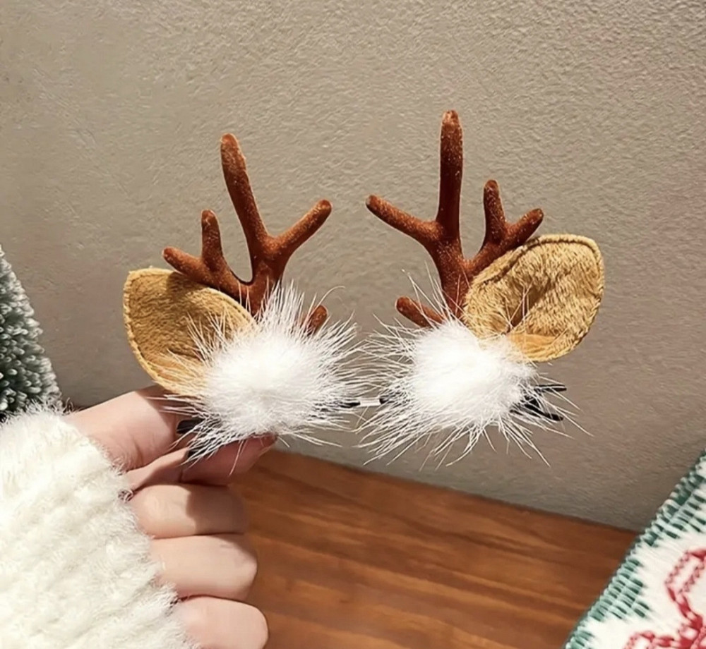 Комплект заколок "Оленячі ріжки" 2 шт Сміла - фото 4