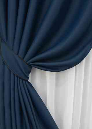 Комплект готових штор VR-Textil Bagema Rvs № 1474ш Синій 100х270 см 2 шт (31-0054) Київ