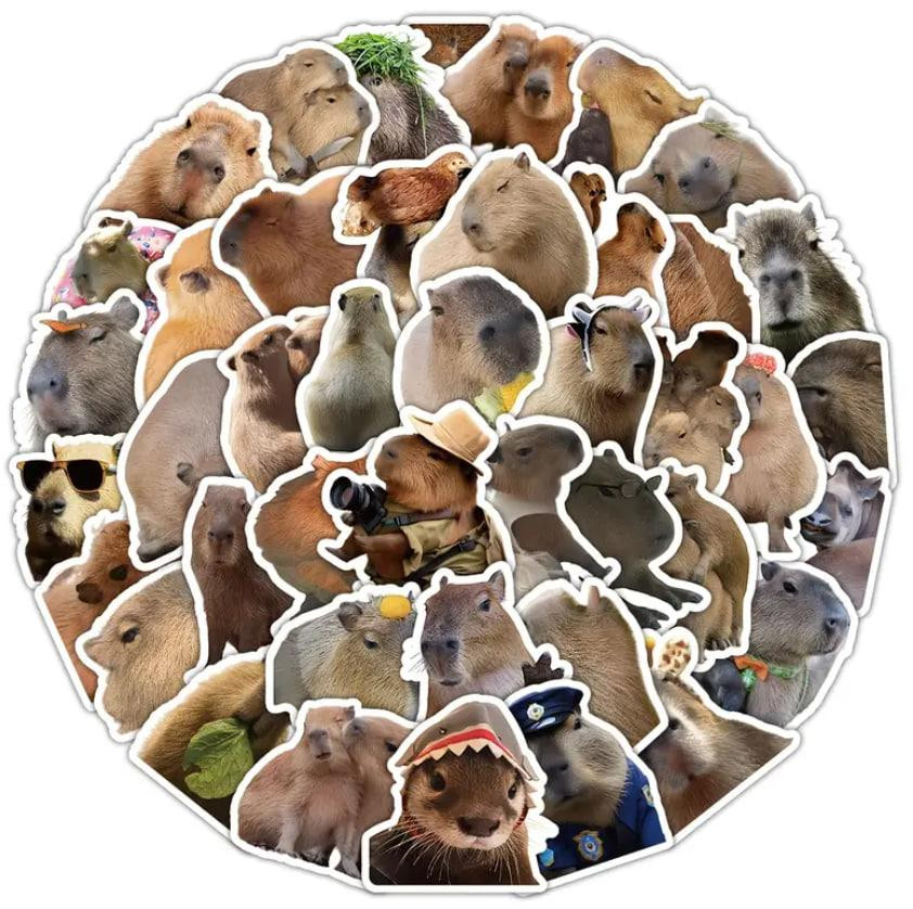 Реалістичні наліпки з капібарою, наліпки з тваринами,водонепроникні наліпки для пляшки з водою, комп Київ - фото 6