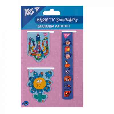 Закладки для книг Yes магнітні Stand with Ukraine 3 шт (708353) Вінниця