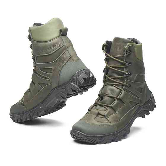 Зимові теплі тактичні високі берці хакі 41 (26.5) Харків