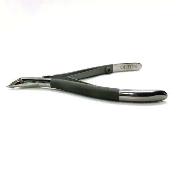 OLTON профессиональные кусачки для кутикулы XS с матовыми ручками (накожницы), длина режущей части 5 мм. Киев