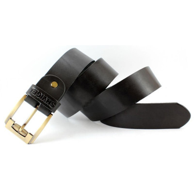 Ремінь Shvigel Шкіряний Чорний (00001) Вінниця - фото 2