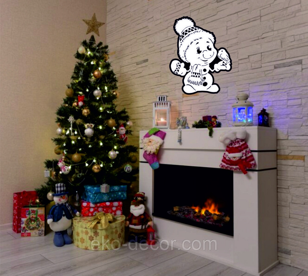 Декоративне настінне Панно «Сніговик», Декор на стену Київ - фото 3