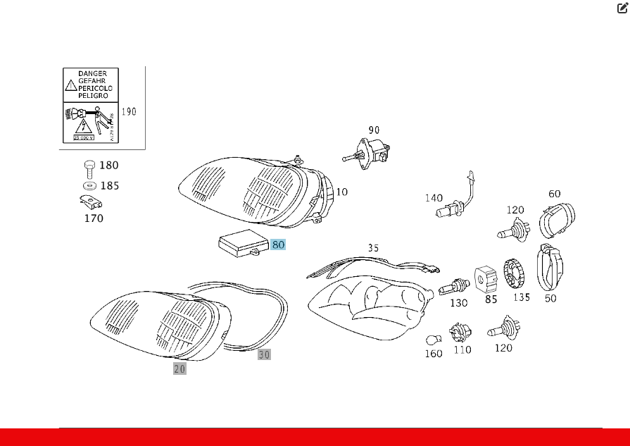 Mercedes-Benz  A2208203785 Блок керування фари S-class short W220 S-class long V220 Одеса - фото 2