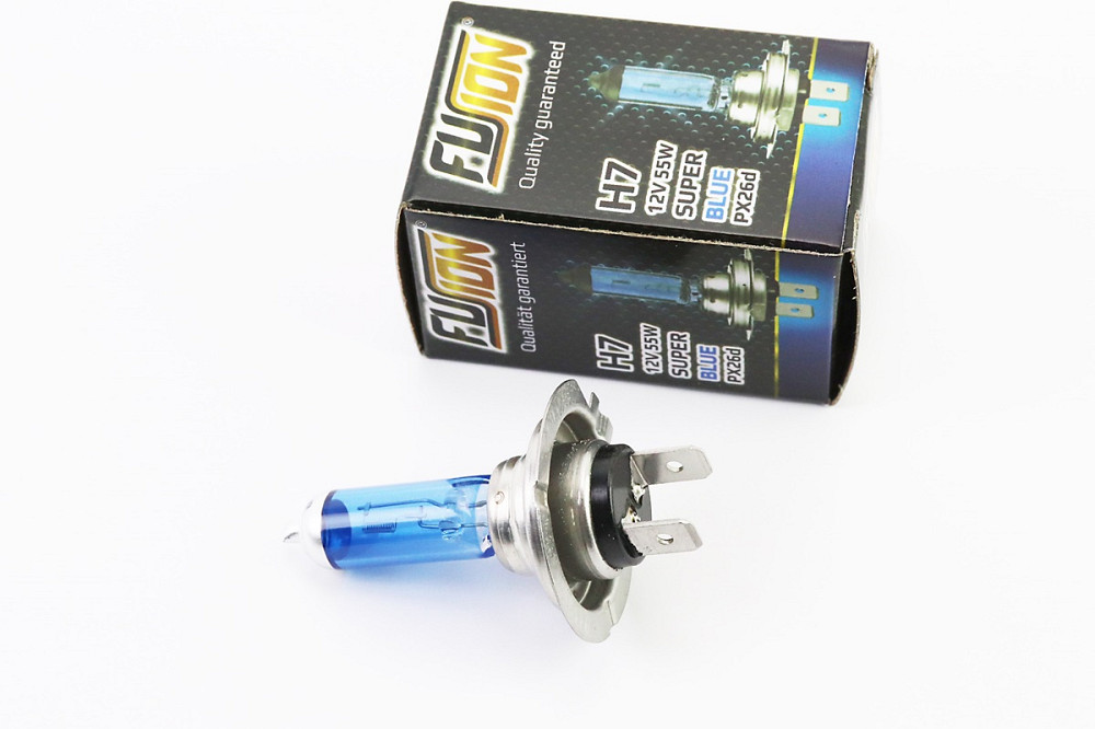 Лампа фари галоген H7 12V 55W PX26D Super White Киев - изображение 1