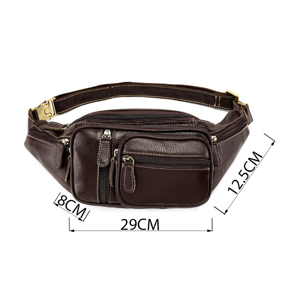 Поясная cумка объемная мужская Vintage 14860 Коричневая Киев - изображение 6