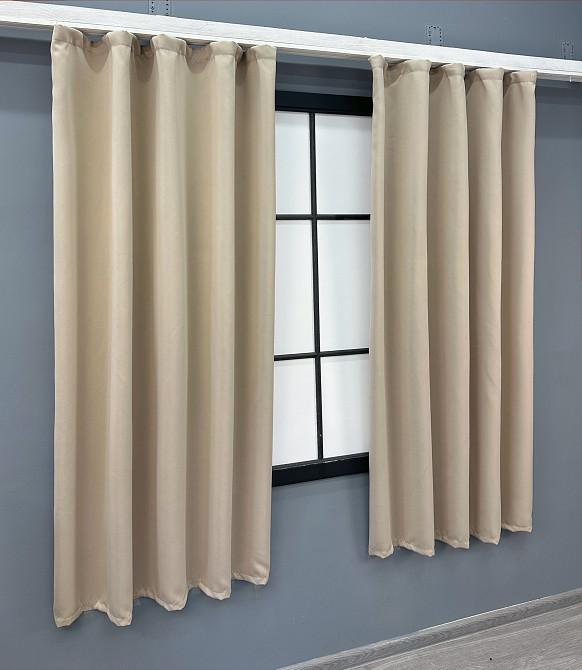 Комплект коротких штор VR-Textil Bagema Rvs № 1545ш Бежевий 130х170 см 2 шт (35-0229) Київ - фото 3