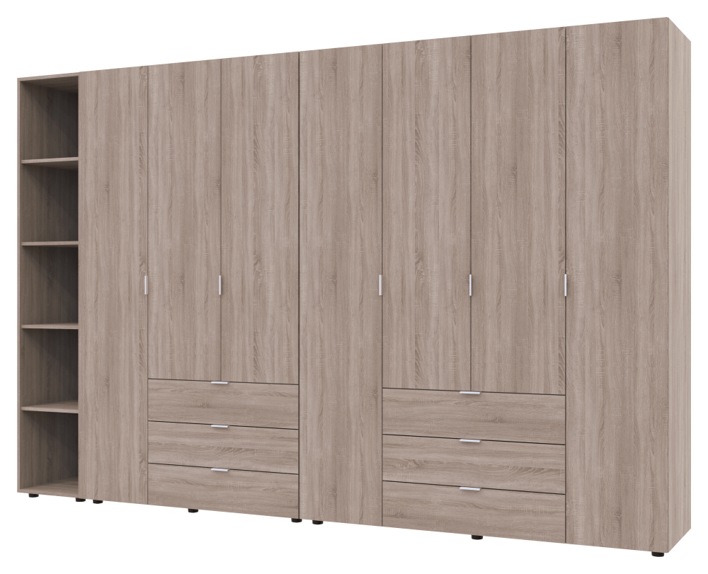 Комплект шаф для одягу Doros Гелар (3 шт.) 309,4х49,5х203,4 см Дуб сонома (DRS-011164) Львів - фото 1