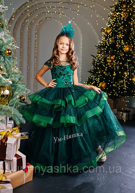 Зелене пишне плаття 128-140 Кривий Ріг - фото 8