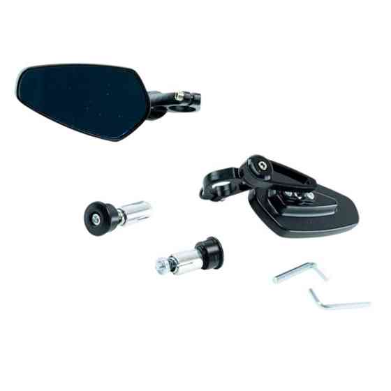 Зеркало (к-кт 2 шт) CUSTOM в торец руля D=13, 17 черные Мукачево