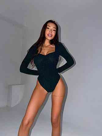 Жіночий стильний привабливий боді пушап трикотаж люрекс Зелений, 46/48 Одеса