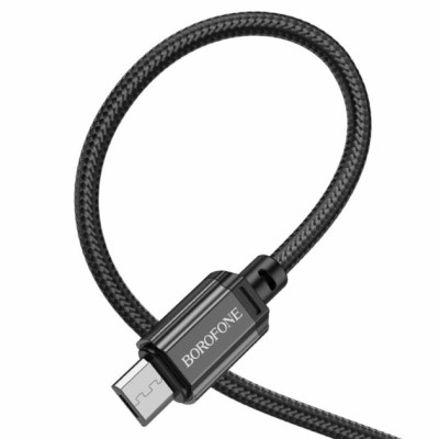 Дата кабель USB 2.0 AM to Micro 5P 1.0m black BOROFONE (6974443389029) Вінниця - фото 3