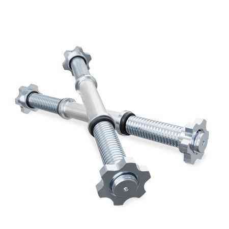 Гриф гантельний хромований K-SPORT 38 см Київ