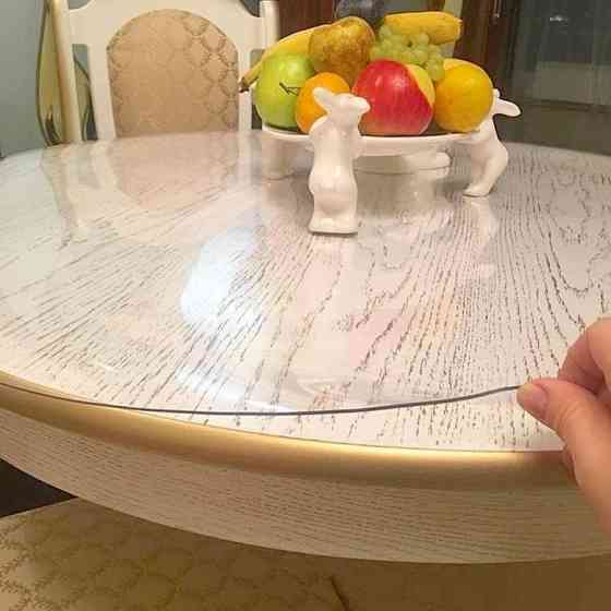 М'яке скло Прозора силіконова скатертина на стіл Soft Glass Захист для меблів 2.3х1.0м (товщина 1.5  Вінниця