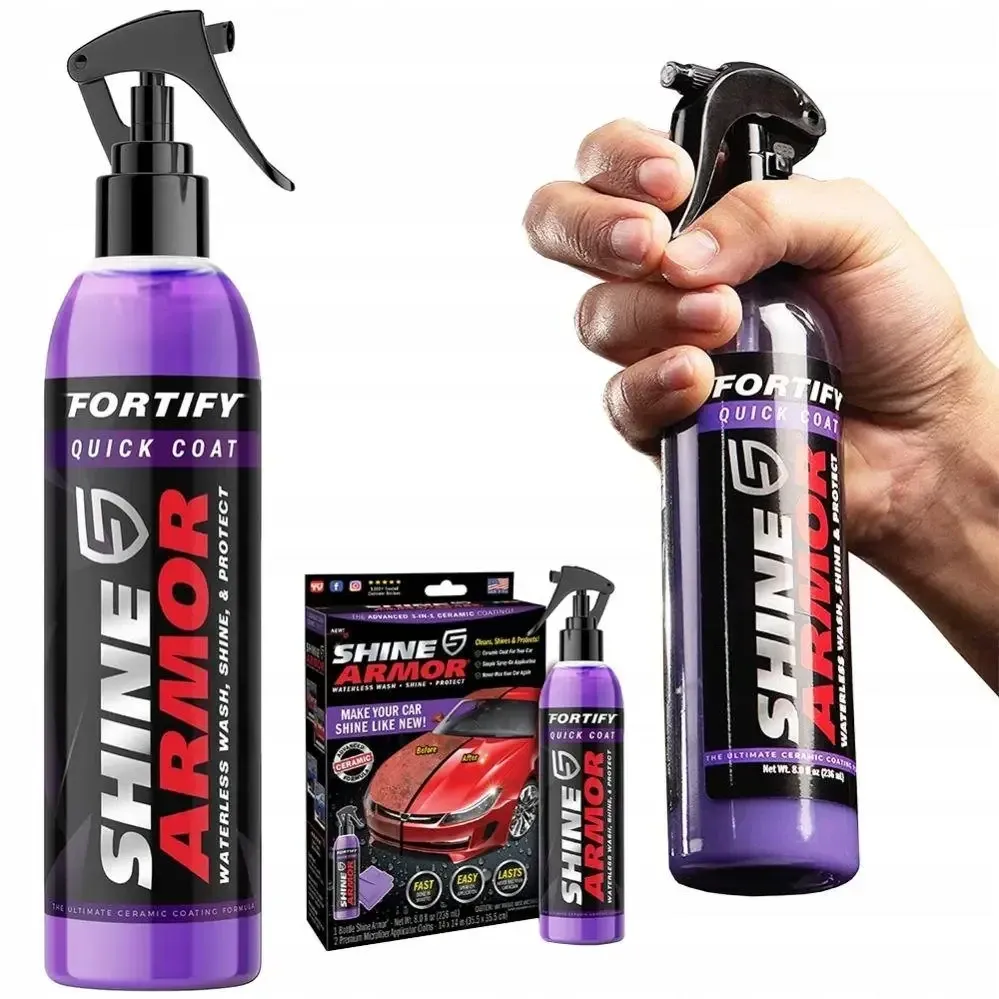Поліроль для кузова авто проти подряпин Shine Armor: засіб для захисту, блиску та відновлення ЛФП, пластику Одеса - фото 5