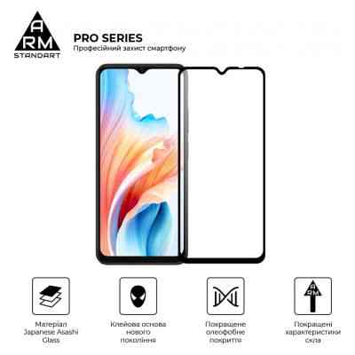 Скло захисне Armorstandart Pro OPPO A18 4G / A38 4G Black (ARM71040) Вінниця