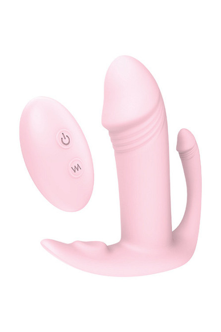 Трехточечный вибростимулятор Dream Тoys Еssentials с пультом управления, розовый Sex Aura Киев - изображение 1