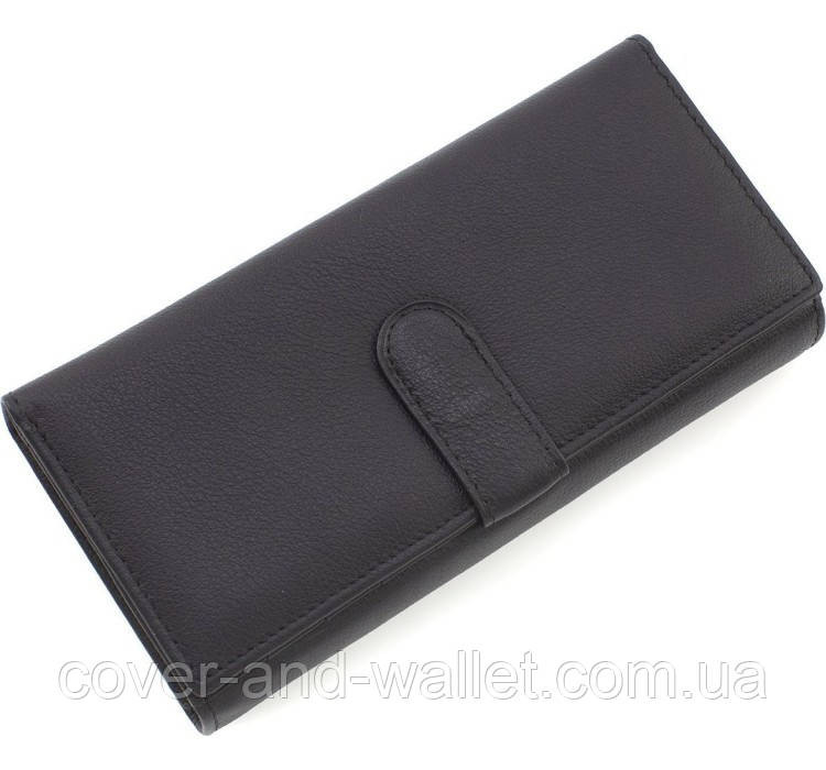 Жіночий бордовий шкіряний гаманець на багато карток Marco Coverna Чорний Київ - фото 2