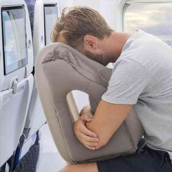 Подушка для подорожей у літак та авто Sleepy Cloud Travel Pillow Gray Вінниця