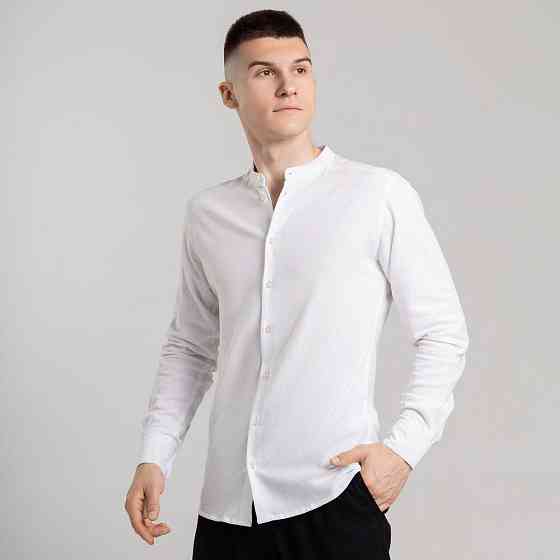 Мужская рубашка белая с длинным рукавом Pobedov Orion Киев