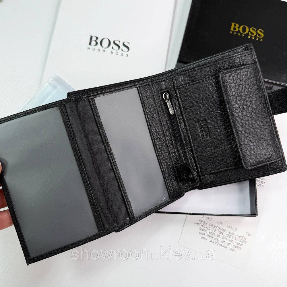 Чоловічий великий гаманець на кнопці Boss (6602) Київ - фото 8