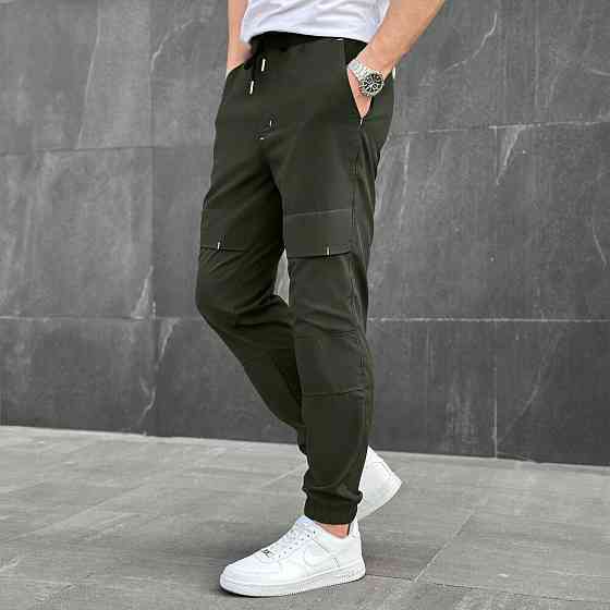 Чоловічі штани джогери з кишенями хакі Pobedov Vershyna Київ