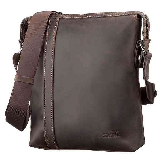 Сумка мужская SHVIGEL 11099 кожаная Коричневая Киев