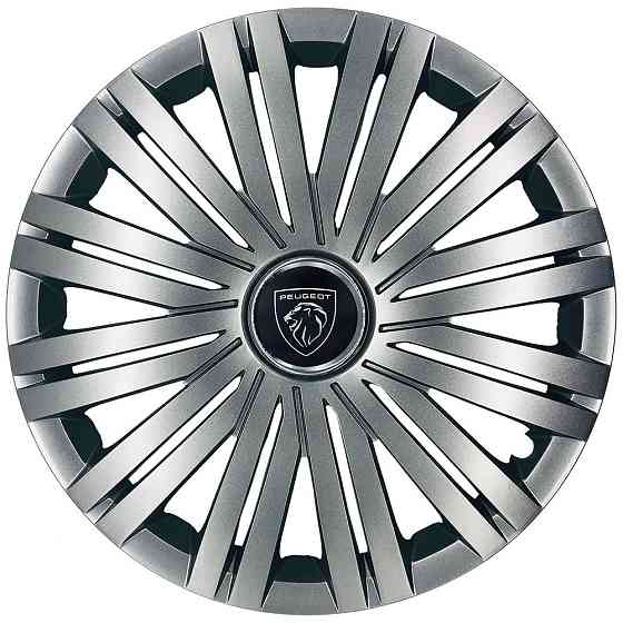 Автомобільні модельні ковпаки R13 Peugeot NEW 100 4шт, SJS, сріблясті Київ