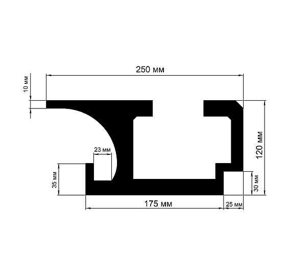 Карниз для LED освещения серия D Tesori KD 409 Днепр