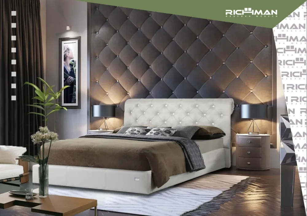 Кровать Двуспальная London Standart 180 х 190 см Fibril 24 C1 Темно-розовый Киев - изображение 6