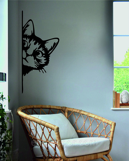 Декоративне настінне 3D Панно «Кіт» Декор на стіну з об'ємом (ціна за 1 шт) Київ - фото 3