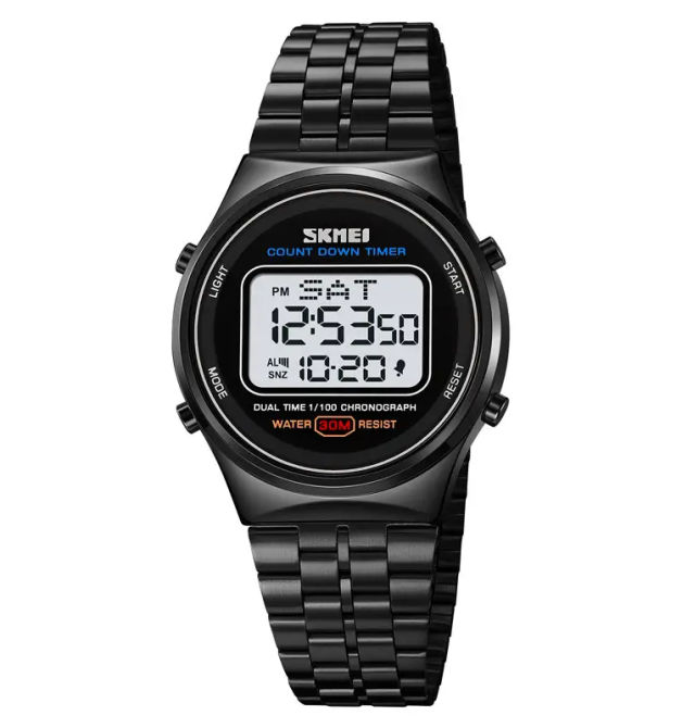 Годинник жіночий класичний наручний Skmei 1882 (Чорний з білим циферблатом) Вінниця - фото 1