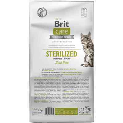 Сухий корм для кішок Brit Care Cat GF Sterilized Immunity Support зі свининою 7 кг (8595602565085) Вінниця
