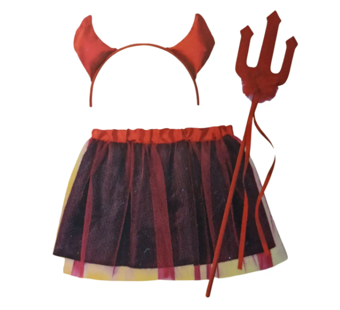 Костюм для Хелловін для дівчинки Чортик 3-5 лет червоно-чорний Київ - фото 1