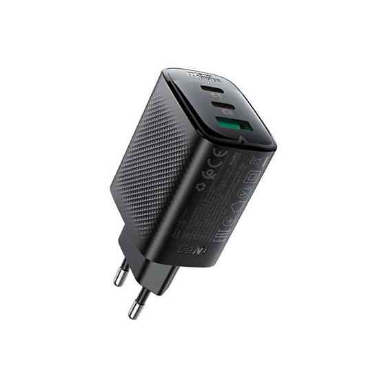 Сетевое зарядное устройство ACEFAST A108 PD67W GaN (2*USB-C+USB-A) charger Black Киев