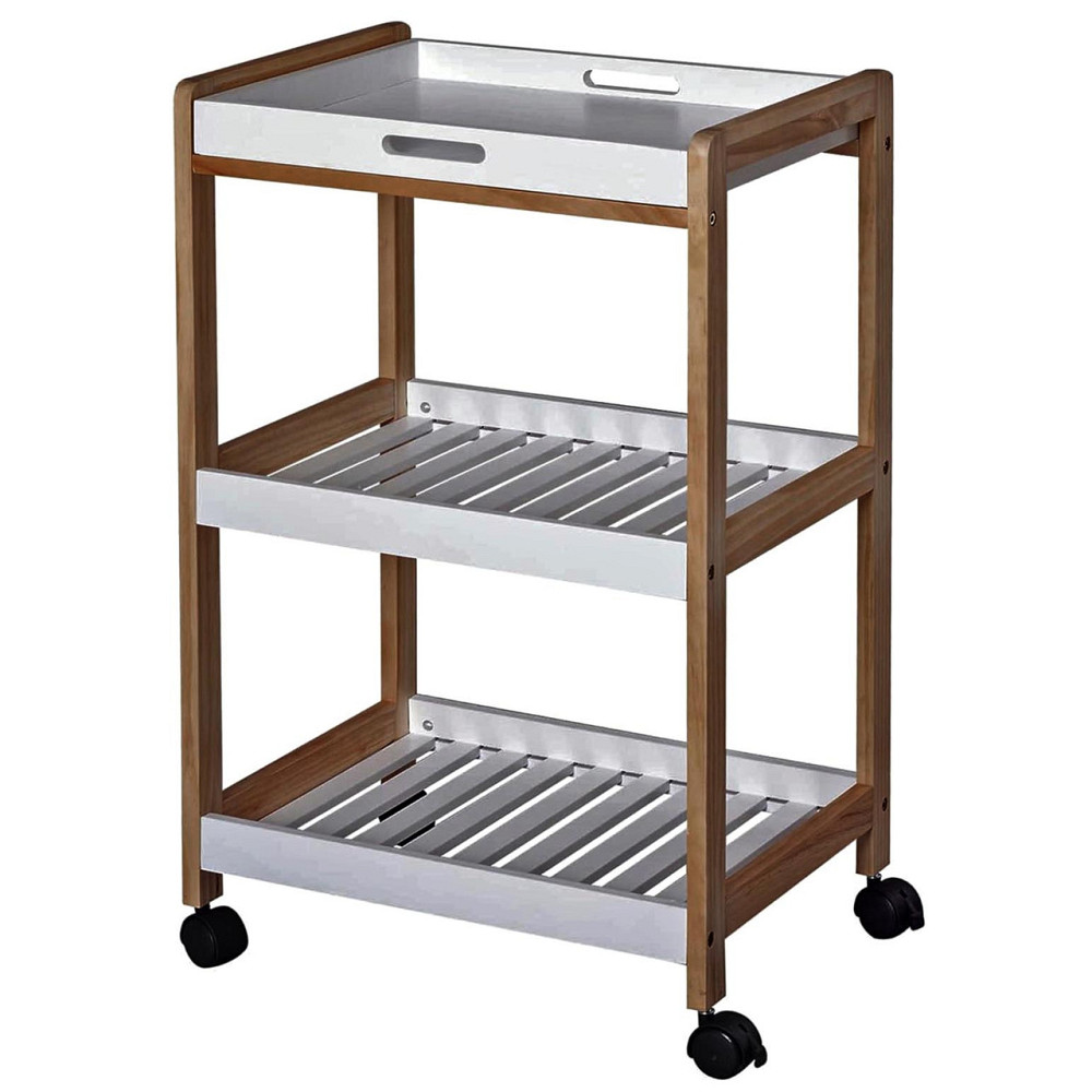 Етажерка для ванної на коліщатах "Тавейра" кориця-зефір Миколаїв - фото 1