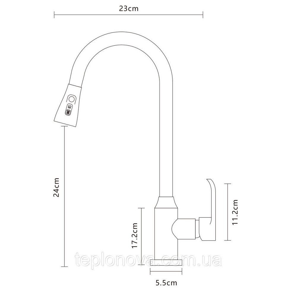 Змішувач для кухні EcoMIX Stella STL-2031-GP Чернівці - фото 3